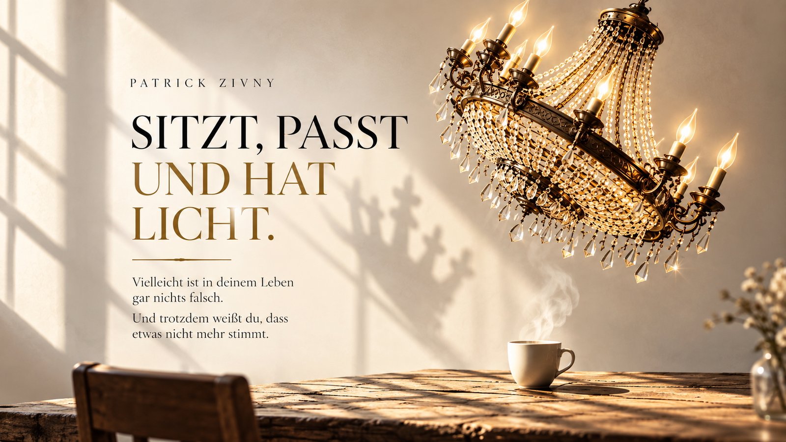 SITZT, PASST UND HAT LICHT. – Patrick Zivny